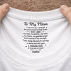 Custom Inside Neck Print T-Shirt - Personalized Mother's Day Birthday Gifts For Mom - My Guardian Angel In Real Life
