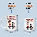 Custom Mug - Personalized Birthday Gifts For Dog Lovers, Dog Dad And Mom - My Dog Is My Happiness