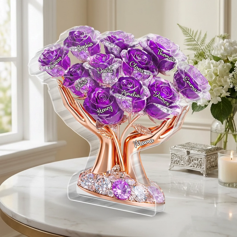 Custom Acrylic Plaque - Personalized Mother's Day Gifts For Mom, Grandma - Blessed With The Best Grandma