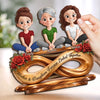 Custom 2-Layered Wooden Plaque - Personalized Mother's Day Birthday Gifts For Mom, Daughter - Our Bond Has No End