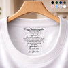 Custom Inside Neck Print T-Shirt - Personalized Birthday Gifts For Granddaughter - You Stole My Heart, Sweet Girl