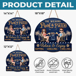 Custom Home Decor Wood Sign - Personalized Anniversary Wedding Gifts For Husband And Wife, Him And Her - Welcome To Our Happy Place