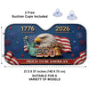Custom Auto Windshield Sunshade, Car Window Protector - Personalized America 250th Anniversary Gifts For Women, Men - Land Of The Free