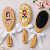 Custom Birth Month Flower Hair Brush - Personalized Thank You Birthday Gifts For Her, Friends, Sisters, Daughters, Mother, Bridesmaid - Always My Girl