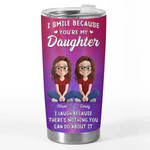 Custom Tumbler - Personalized Birthday Gifts For Daughter - Just A Dad Loving His Girl