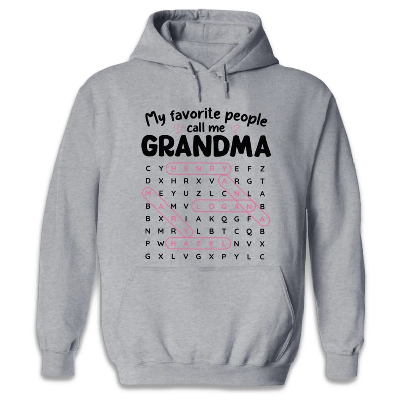 Custom Word Search Puzzle Unisex T-shirt, Premium T-shirt, Hoodie - Personalized Mother's Day Birthday Gifts For Mom, Grandma - Find The Words Feel The Love