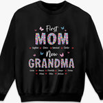 Custom Unisex T-shirt, Premium T-shirt, Hoodie - Personalized Mother's Day Birthday Gifts For Mom, Grandma - First Mom Now Grandma Floral