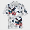 Custom Unisex Tropical Hawaiian Aloha Shirt - Personalized America 250th Anniversary Gifts For Women, Men - Celebrate Freedom In Paradise