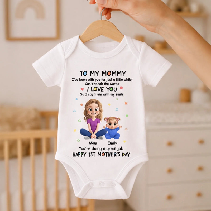 Custom Baby Onesie - Personalized Baby Shower, Gender Reveal Gifts For New Moms, New Dads, New Parents - Her First Mother’s Day, Her Sweetest One