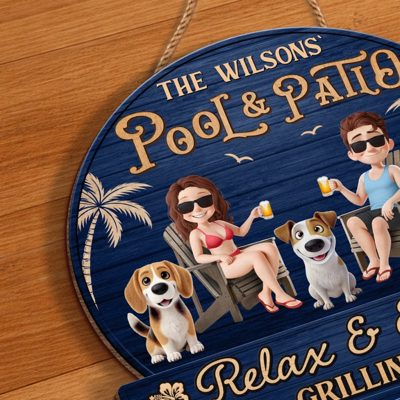 Custom Wood Sign - Personalized Anniversary Wedding Gifts For Husband And Wife, Dog Cat Lovers - Love Grows With Our Pets