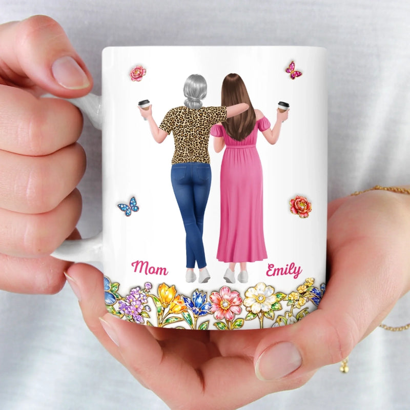 Custom 3D Inflated Effect Printed Mug - Personalized Mother's Day Birthday Gifts For Mom, Daughter - Like Mother, Like Bestie