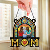 Custom Window Hanging Suncatcher Ornament - Personalized Mother's Day Birthday Gifts For Mom, Grandma - Love Grows Where Mom Is
