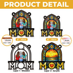 Custom Window Hanging Suncatcher Ornament - Personalized Mother's Day Birthday Gifts For Mom, Grandma - Love Grows Where Mom Is