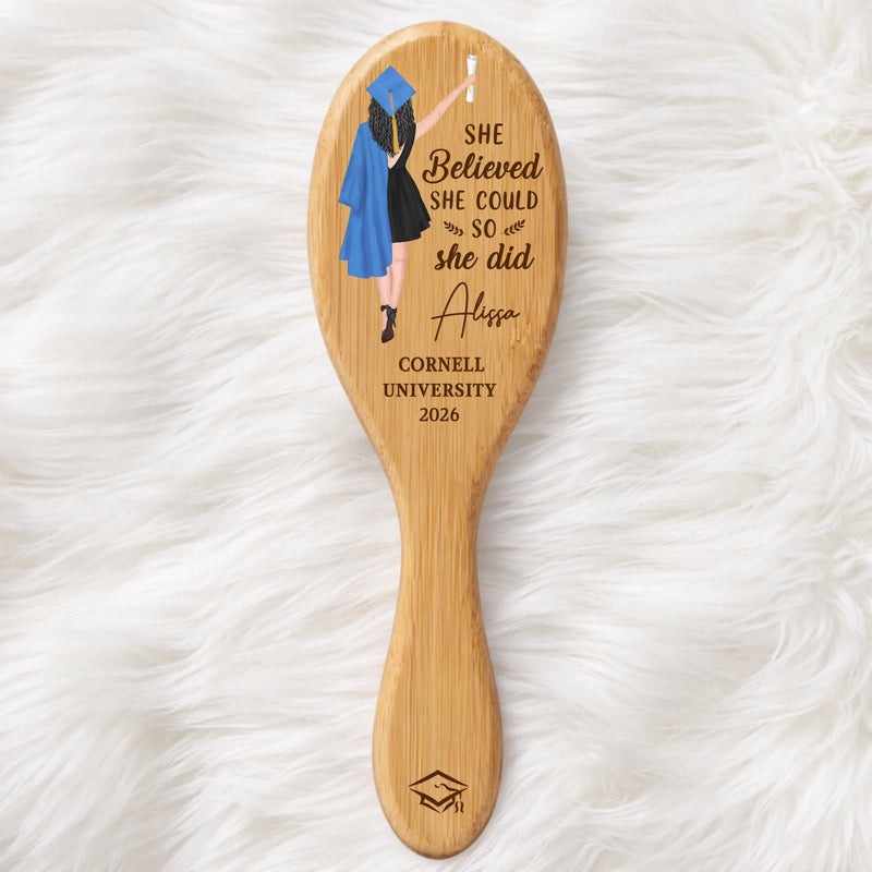 Custom Hair Brush - Personalized Graduation Birthday Gifts For Her, Friends, Sisters, Daughters, Mother- The Future Starts Today