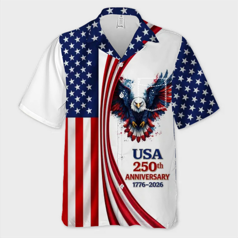 Custom Unisex Tropical Hawaiian Aloha Shirt - Personalized America 250th Anniversary Gifts For Women, Men -  Made For Freedom And Sunshine