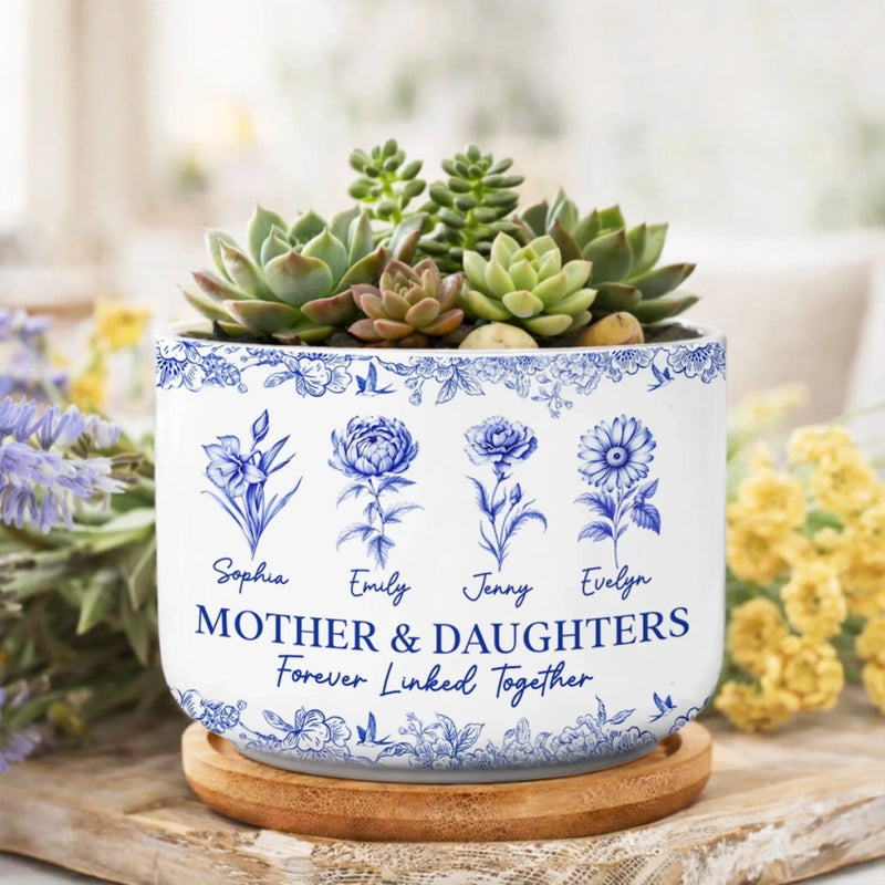 Custom Home Decor Ceramic Plant Pot - Personalized Mother's Day Gifts For Mom, Daughter, Son - Mom You Mean Everything
