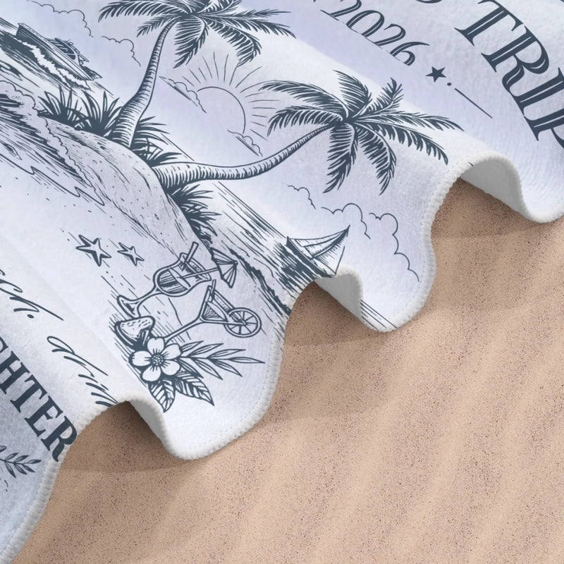 Custom Beach Towel - Personalized Summer Vacation And Travel Gifts For Best Friends, Family - Tropical Vibes Only