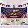 Custom Polyester Outdoor Banner - Personalized America 250th Anniversary Gifts For Mom, Dad, Brother, Sister, Kids - Freedom Carries Us Forward
