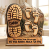 Custom 2-Layered Wooden Plaque - Personalized Father's Day Birthday Gifts For Dad, Grandpa - Forever Grateful For You