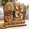 Custom 2-Layered Wooden Plaque - Personalized Father's Day Birthday Gifts For Dad, Grandpa - Forever Grateful For You