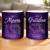 Custom Word Search Puzzle Mug - Personalized Mother's Day Birthday Gifts For Mom, Grandma - Mom First, Grandma Forever