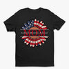 Custom Faux Embroidery Unisex T-shirt, Premium T-shirt, Hoodie - Personalized Mother's Day Birthday Gifts For Mom, Grandma - Patriotic Petals, Mama Pride