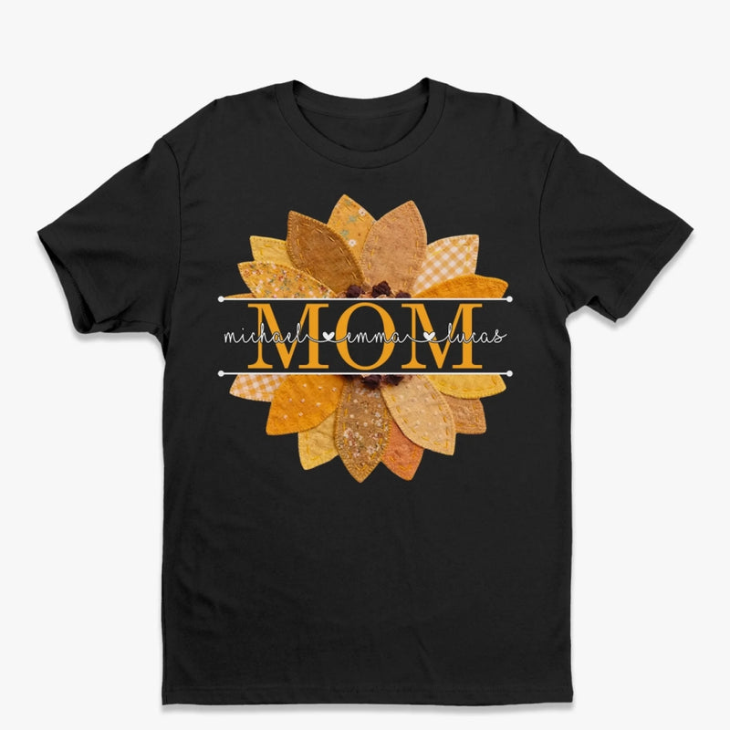 Custom Faux Embroidery Unisex T-shirt, Premium T-shirt, Hoodie - Personalized Mother's Day Birthday Gifts For Mom, Grandma - A Sunflower Kind Of Love