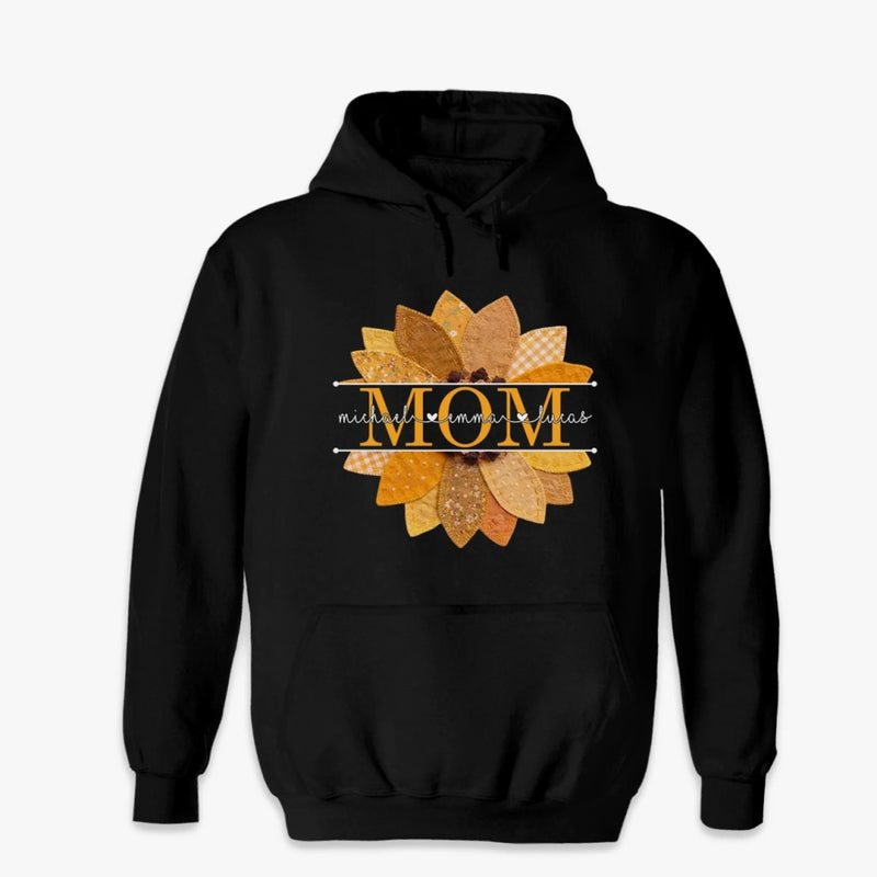 Custom Faux Embroidery Unisex T-shirt, Premium T-shirt, Hoodie - Personalized Mother's Day Birthday Gifts For Mom, Grandma - A Sunflower Kind Of Love
