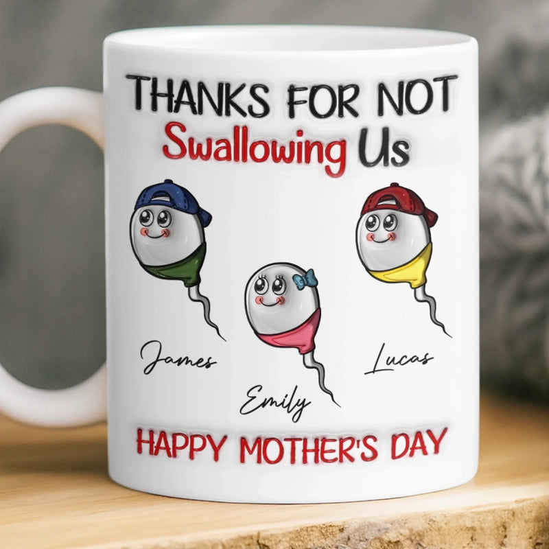 Custom 3D Inflated Effect Printed Mug - Personalized Funny Mother's Day Birthday Gifts For Mom - Mom Was Right Always