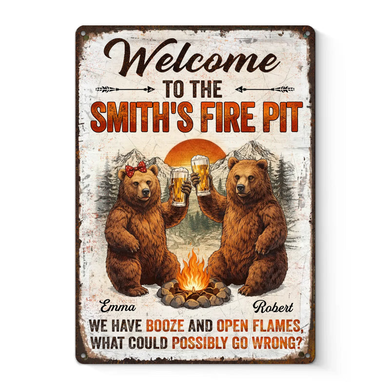 Custom Home Decor Metal Sign - Personalized Birthday Camping Gifts For Campers, Mom, Dad, Brother, Sister, Kids - This Is Our Happy Place
