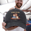 Custom Vintage Washed Denim Baseball Cap - Personalized Birthday Gifts For Cat Lovers, Cat Mom And Dad - My Cat Is My Boss