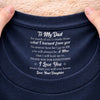 Custom Inside Neck Print T-Shirt - Personalized Father's Day Birthday Gifts For Dad, Daughter - Always Your Little Kid