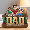 Custom 2-Layered Wooden Plaque - Personalized Father's Day Birthday Gifts For Dad, Grandpa - Strong Love Of A Father