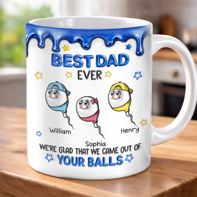 Custom 3D Inflated Effect Printed Mug - Personalized Funny Father's Day Birthday Gifts For Dad - Your Love Has Shaped Me