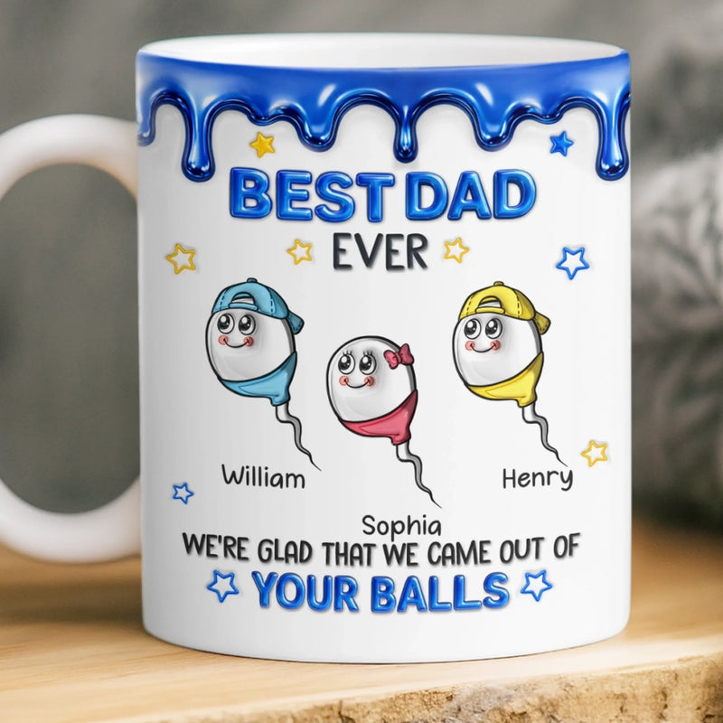 Custom 3D Inflated Effect Printed Mug - Personalized Funny Father's Day Birthday Gifts For Dad - Your Love Has Shaped Me