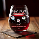Custom Wine Glass -Personalized Funny Mother's Day Birthday Gifts For Mom - My Bestie For Life