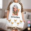 Custom Women's Sleep Tee - Personalized Mother's Day Birthday Gifts For Mom, Grandma - Glam Grandma Energy Only