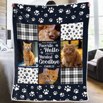 Custom Photo You Were My Hardest Goodbye - Memorial Personalized Custom Blanket - Sympathy Gift For Cat Lovers, Pet Owners