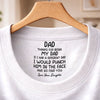 Custom Inside Neck Print T-Shirt - Personalized Father's Day Birthday Gifts For Dad - Best Dad In The World