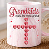 Custom Scrabble 11oz Pink Marble Mug - Personalized Birthday Gifts For Mom, Grandma - Official Grandkid Spoiler