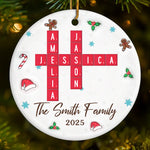 Custom Scrabble Ceramic Ornament - Personalized Christmas Birthday Gifts For Mom, Dad, Brother, Sister, Kids - The Best Crossword We Ever Made