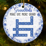 Custom Scrabble Ceramic Ornament - Personalized Birthday Gifts For Grandpa, Grandma - Love Lives Where We Belong