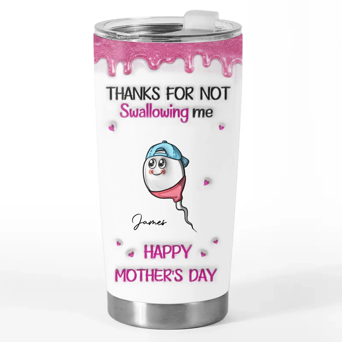 Custom 3D Inflated Effect Printed Tumbler - Personalized Mother's Day Birthday Gifts For Mom - Your Love Is My Superpower