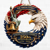 Custom Wood Sign - Personalized America 250th Anniversary Gifts For Mom, Dad, Brother, Sister, Kids - Eagle Patriotic