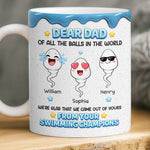 Custom 3D Inflated Effect Printed Mug - Personalized Funny Father's Day Birthday Gifts For Dad - So Glad To Be Your Kids