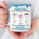 Custom 3D Inflated Effect Printed Mug - Personalized Funny Father's Day Birthday Gifts For Dad - So Glad To Be Your Kids