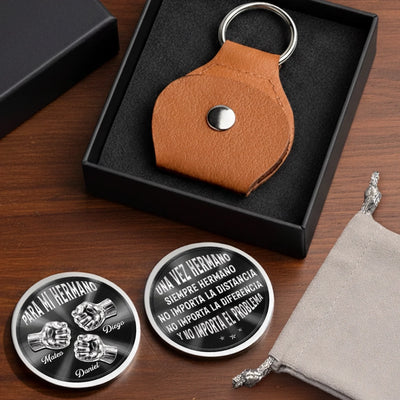 Abrazo De Bolsillo Personalizado - Regalo Para Hermano - Unidos Por Siempre Sin Importar El Problema