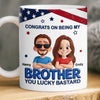 Custom 3D Inflated Effect Printed Mug - Personalized Birthday Gifts For Brother - Bound Together As Brothers