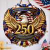 Custom Wood Sign - Personalized America 250th Anniversary Gifts For Mom, Dad, Brother, Sister, Kids - Family And The American Dream