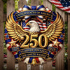 Custom Wood Sign - Personalized America 250th Anniversary Gifts For Mom, Dad, Brother, Sister, Kids - Family And The American Dream